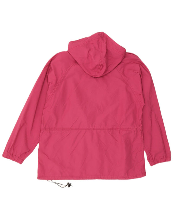 L.L.Bean Chaqueta impermeable con capucha para mujer UK 44 Nylon rosa mediano
