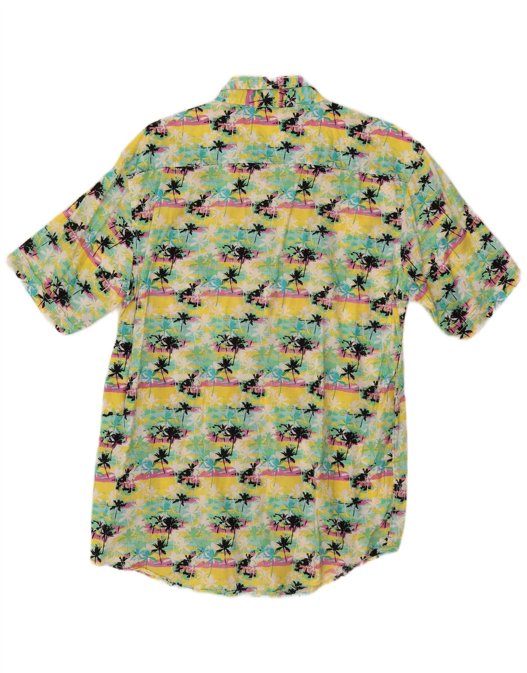 VINTAGE Camisa de manga corta para hombre XL Algodón multicolor Hawaiano