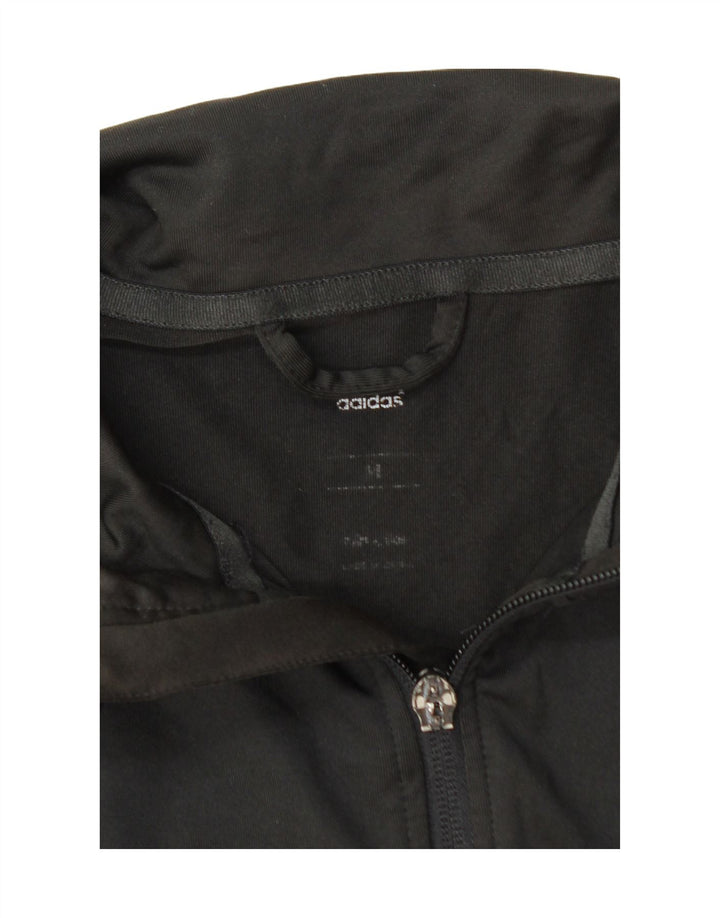 ADIDAS Mens Climalite Tracksuit Top Jacket Medium Black Polyester