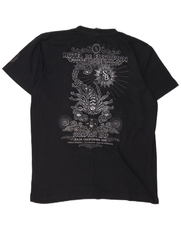 Scorpion Bay Mens Graphic T-Shirt Top XL Black Cotton