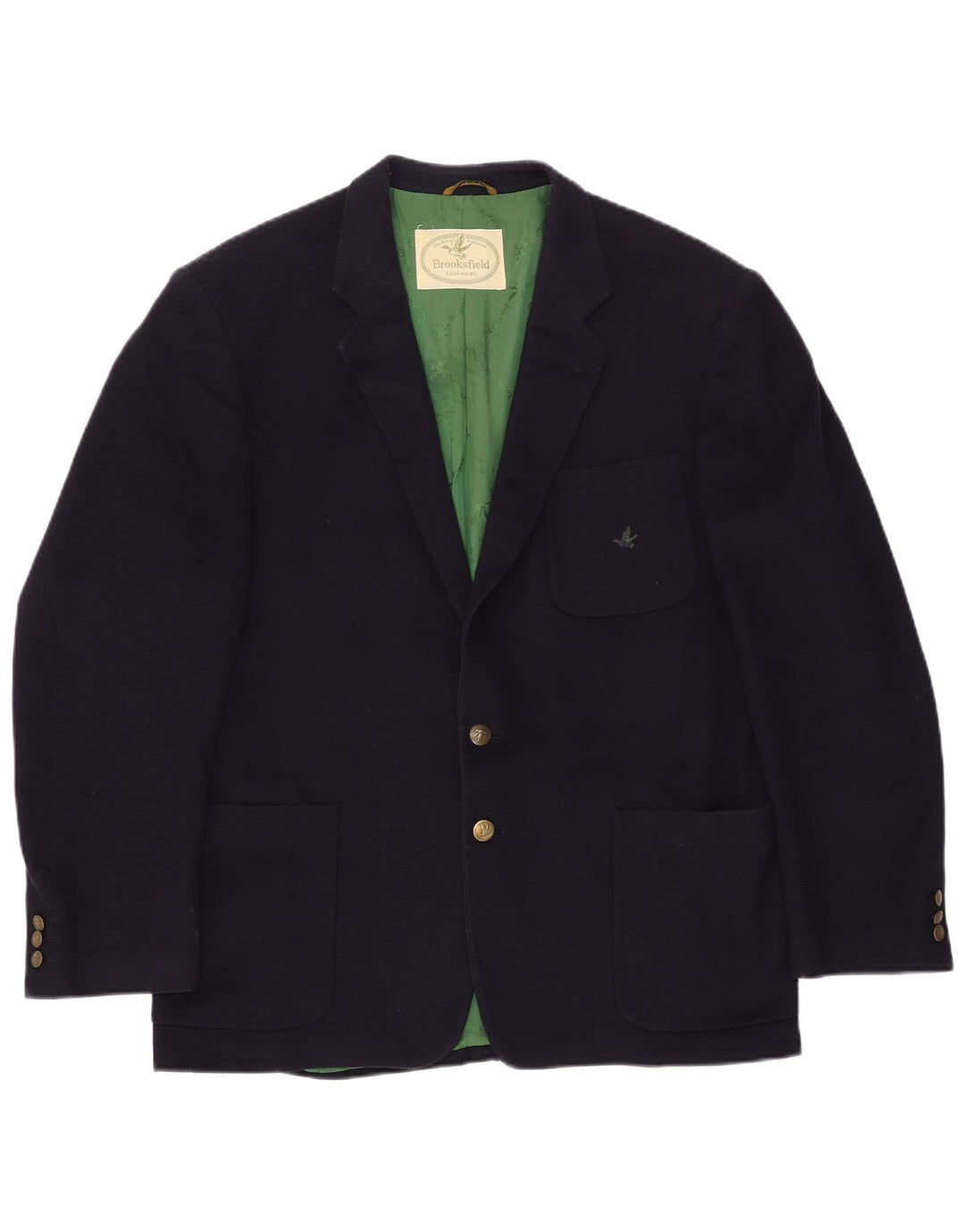 Brooksfield Chaqueta tipo blazer de 2 botones para hombre UK 38 Azul marino mediano