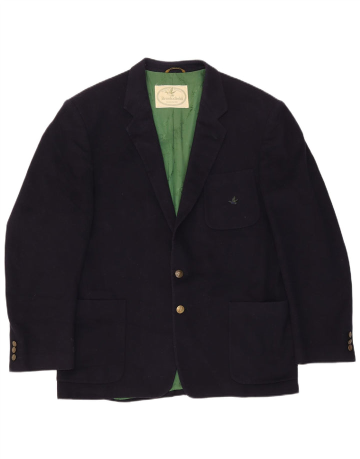 Brooksfield Chaqueta tipo blazer de 2 botones para hombre UK 38 Azul marino mediano