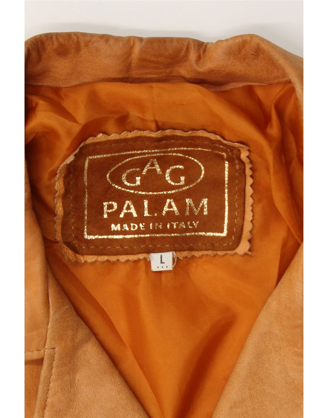 Vintage mujer chaqueta de cuero Reino Unido 16 grande beige