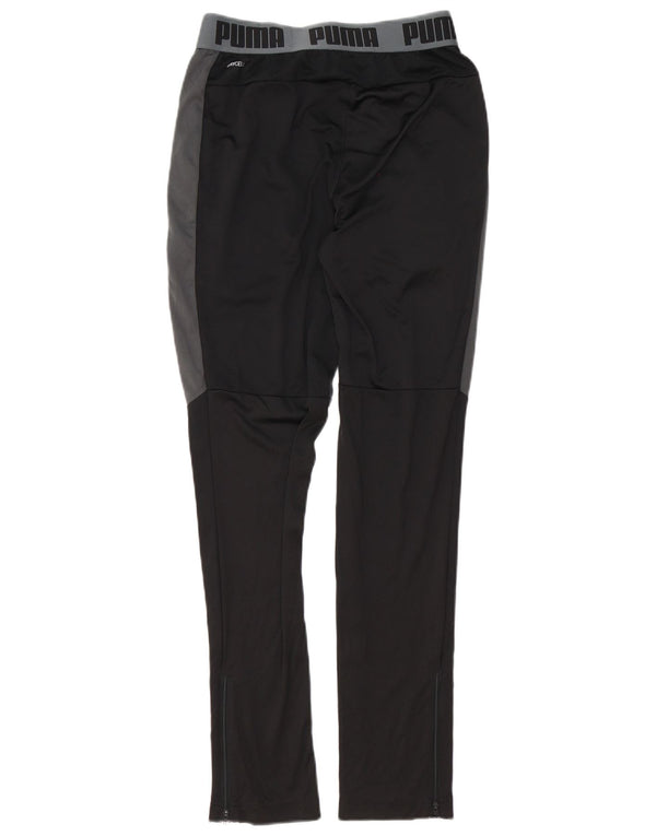 Puma Pantalones De Chándal Para Hombre Pequeños Negros Colorblock Poliéster Deportes