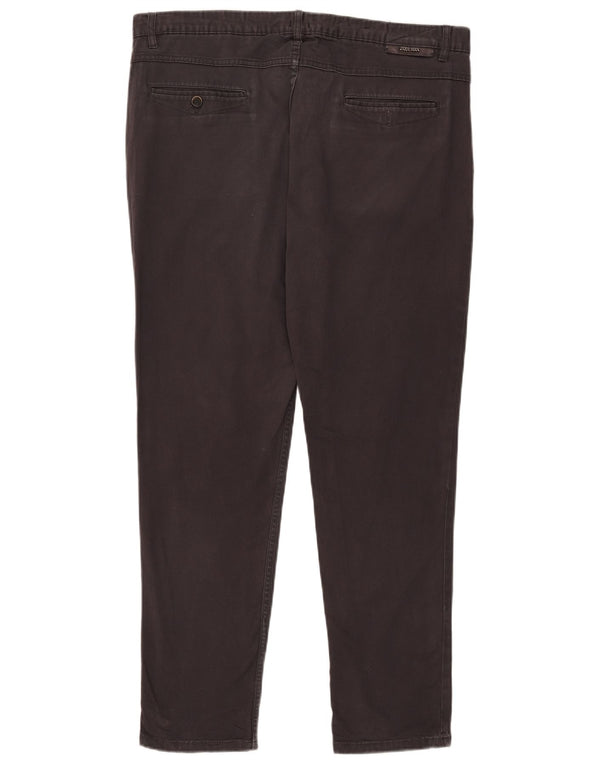 Zara Mens Slim Chino Pantalones EU 48 XL W38 L30 Algodón Negro
