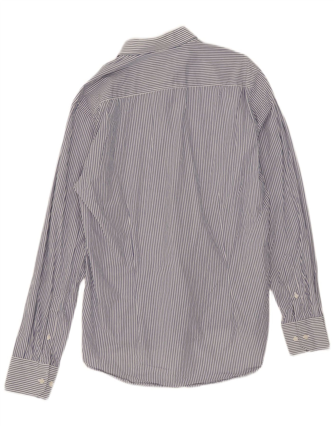 Dack's Camisa ajustada para hombre de algodón a rayas azules grandes