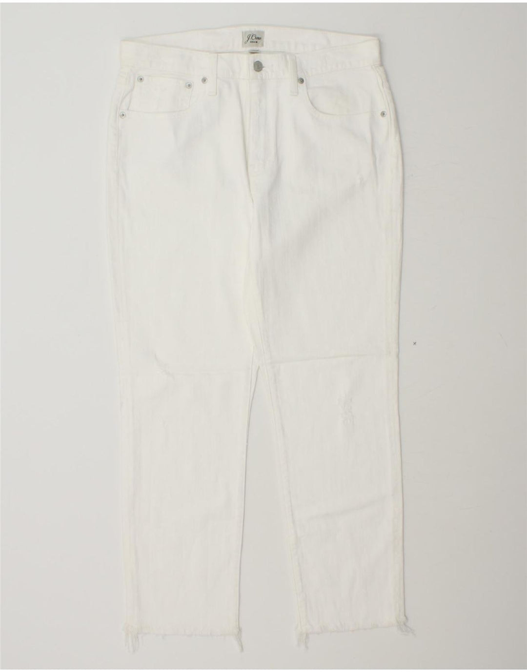 J. CREW Womens Straight Jeans W29 L28 White Cotton Vintage J. Crew and Second-Hand J. Crew from Messina Hembry 