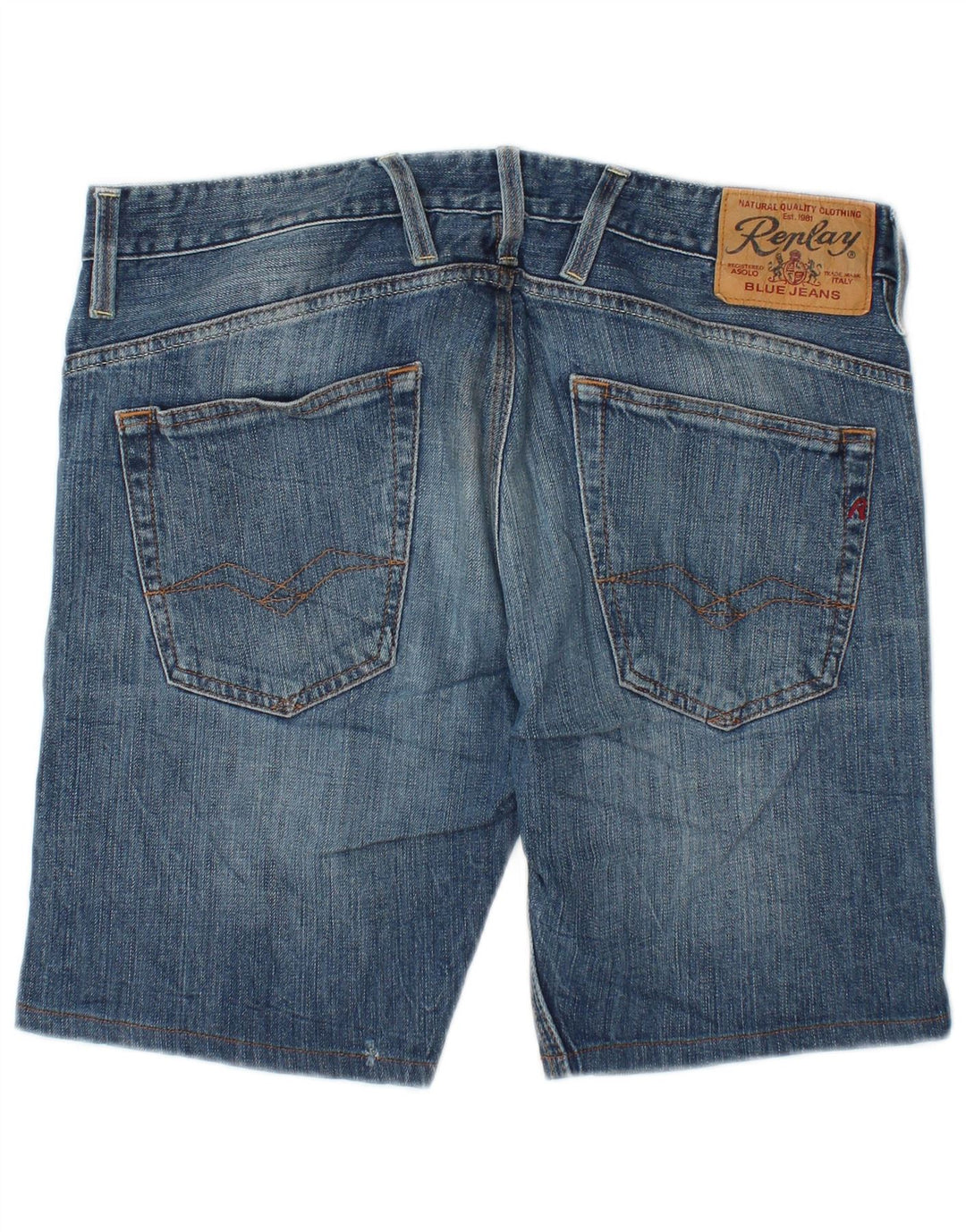 Replay Mens Jeto Denim Shorts W32 Grande Azul