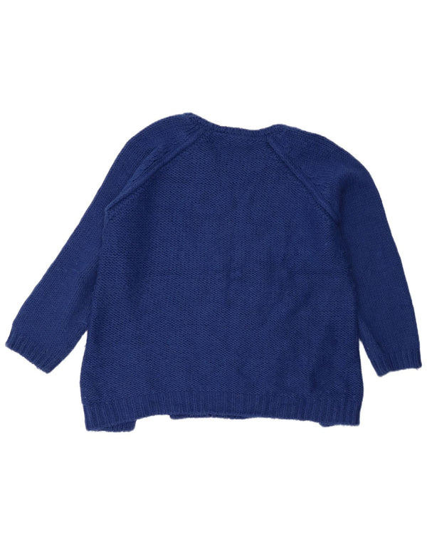 Marks & Spencer Suéter tipo jersey con cuello barco para mujer UK 46 Grande Acrílico azul