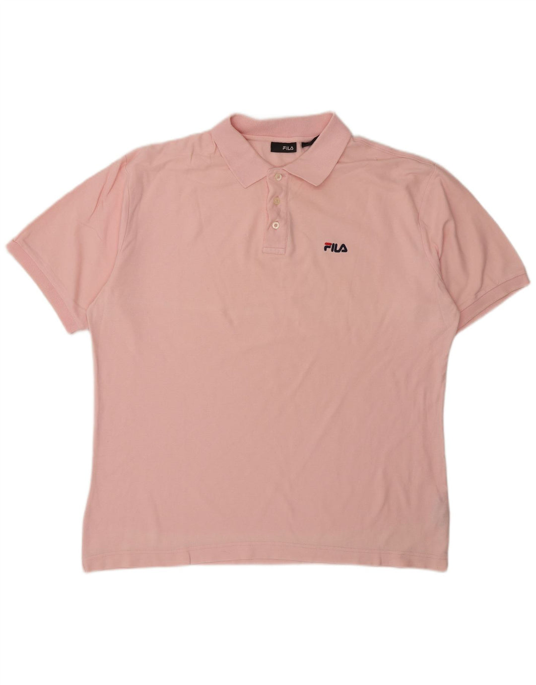 FILA Mens Polo Shirt XL Pink Cotton