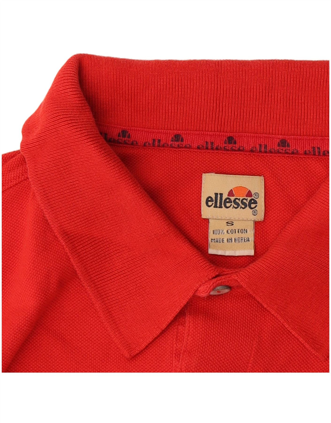Polo Ellesse Hombre Small Naranja Algodón