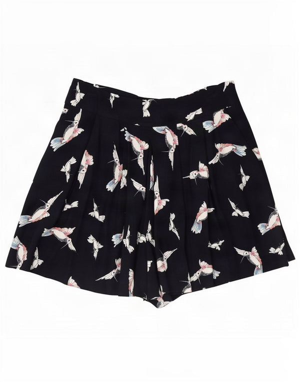 Zara Mujer Shorts Casuales Con Pegged Gráfico Mediano W28 Azul Marino