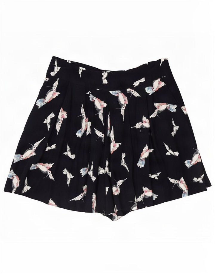 Zara Mujer Shorts Casuales Con Pegged Gráfico Mediano W28 Azul Marino