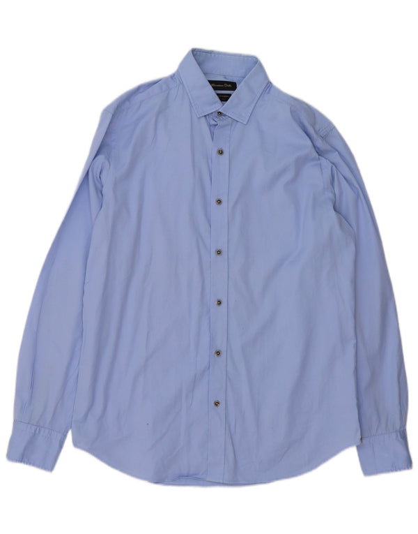 Camisa Massimo Dutti Hombre Azul Medio