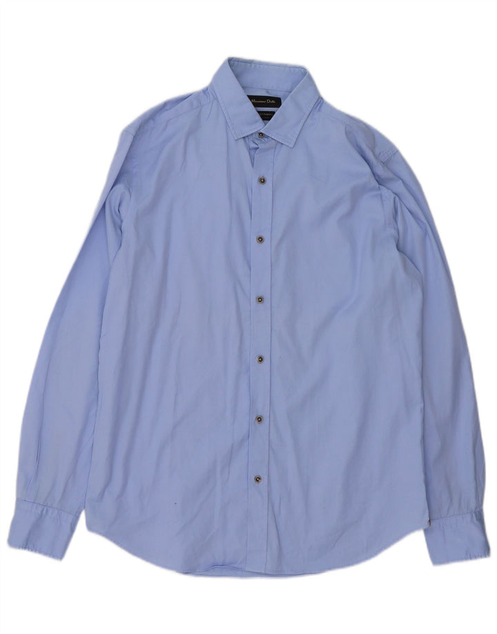 Camisa Massimo Dutti Hombre Azul Medio
