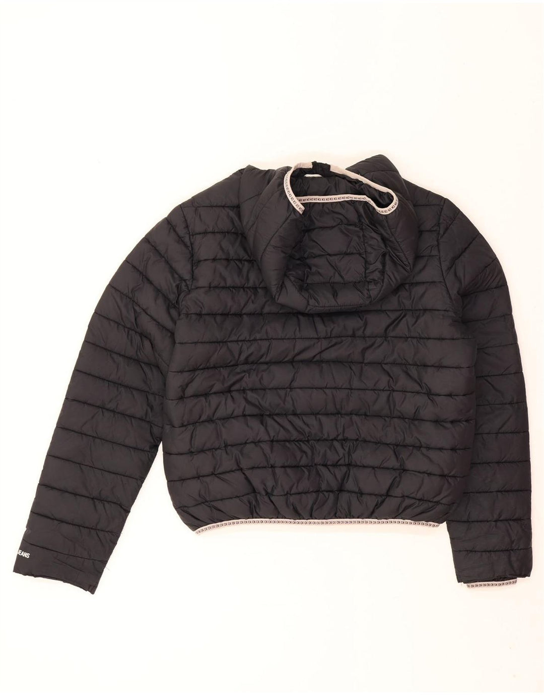 Calvin Klein Jeans Chaqueta Acolchada Extragrande con Capucha para Mujer UK 10 Small Black