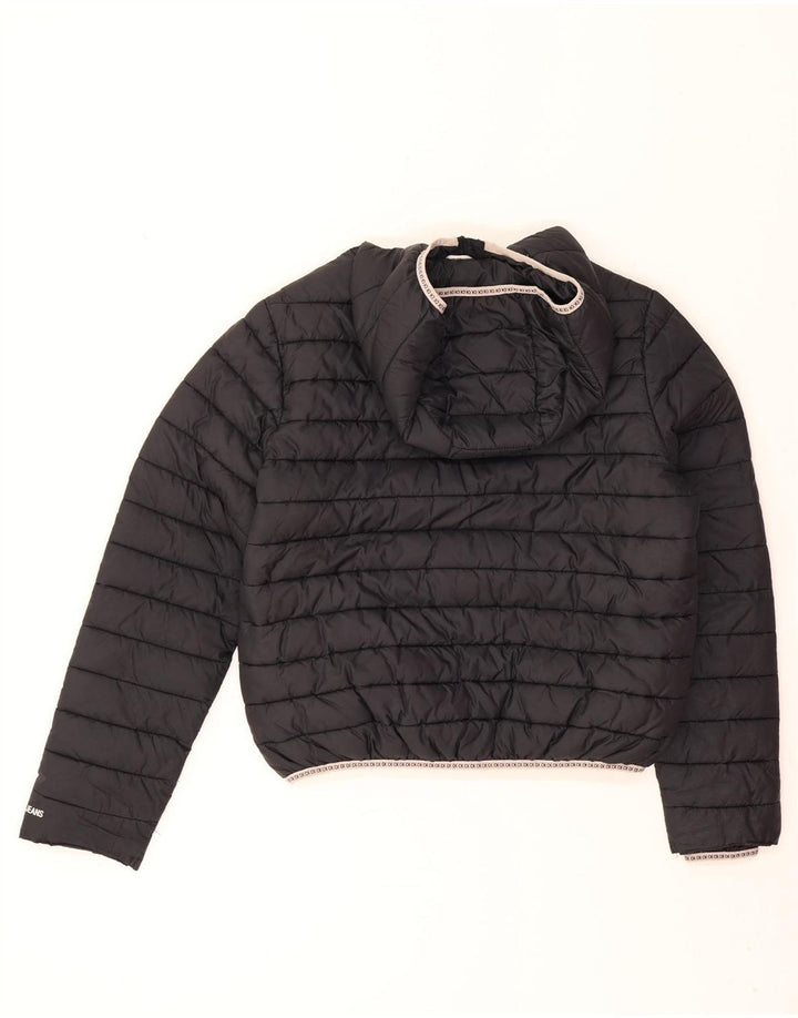 Calvin Klein Jeans Chaqueta Acolchada Extragrande con Capucha para Mujer UK 10 Small Black