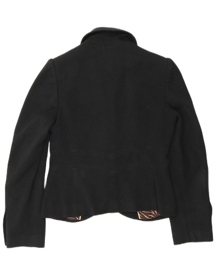 Marks & Spencer Chaqueta tipo blazer con 1 botón para mujer UK 10 Small Poliéster negro
