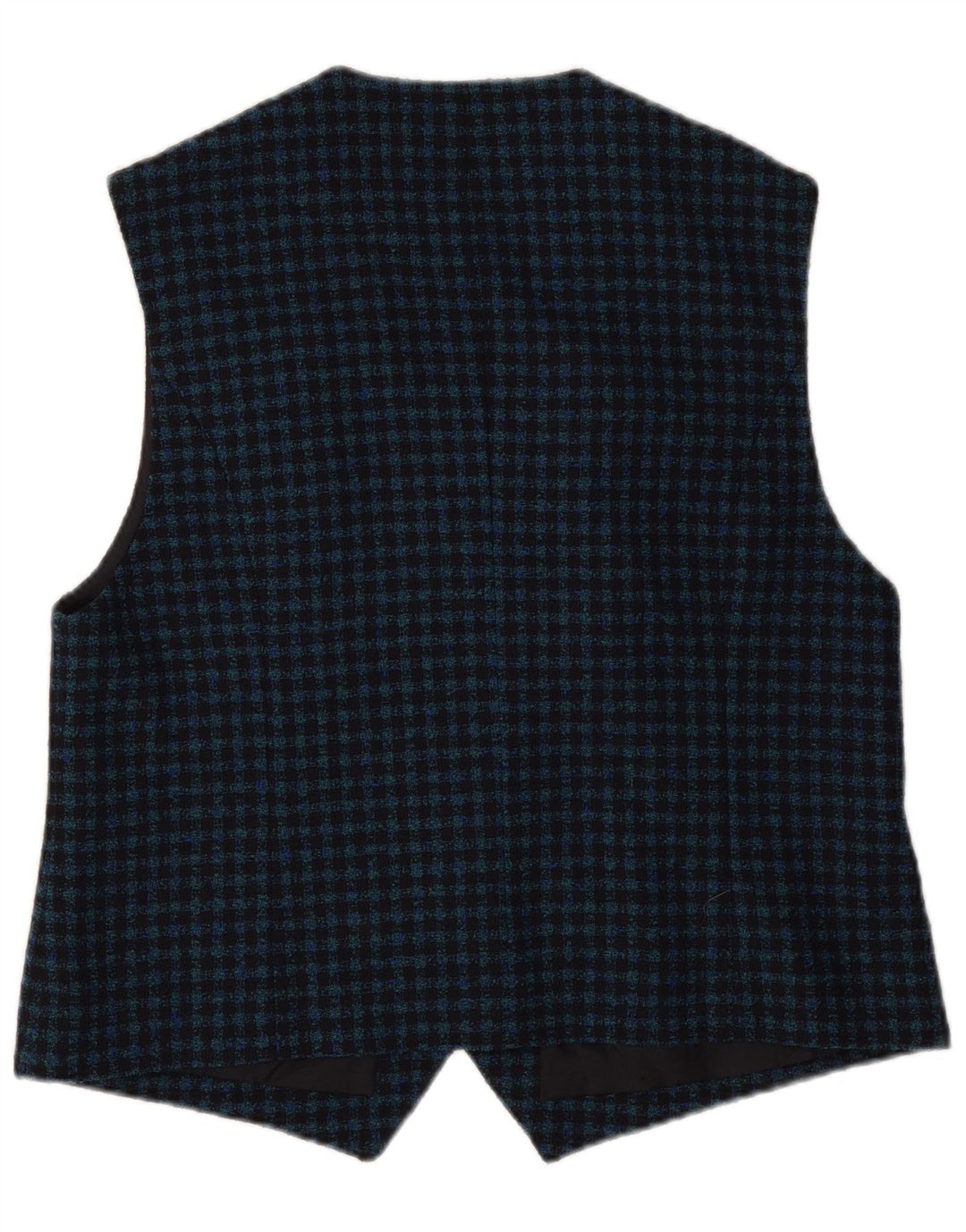 Delmod Chaleco para Mujer EU 44 XL Azul Marino Vichy Lana Nueva