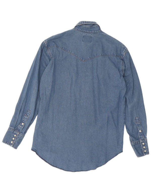 Camisa Vaquera Wrangler Hombre Azul Medio