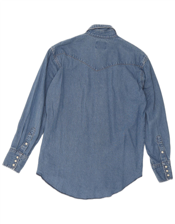 Camisa Vaquera Wrangler Hombre Azul Medio