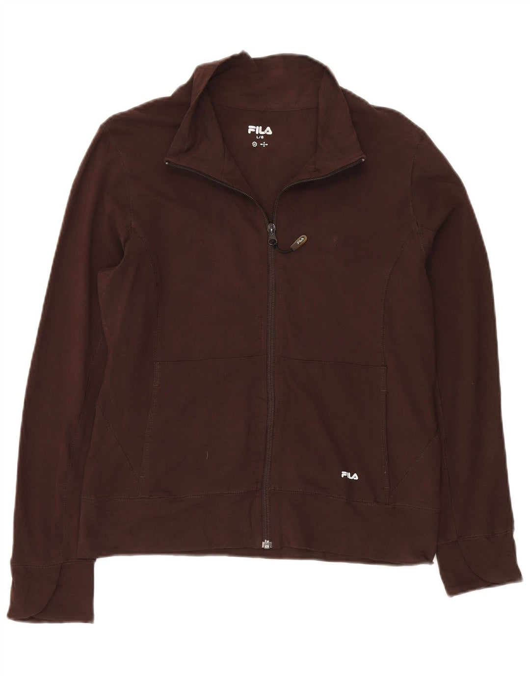 FILA Chaqueta de chándal para mujer UK 16 Large Brown Cotton