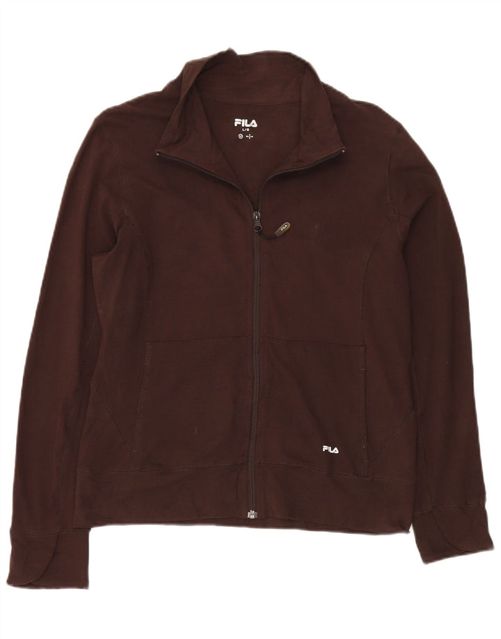 FILA Chaqueta de chándal para mujer UK 16 Large Brown Cotton