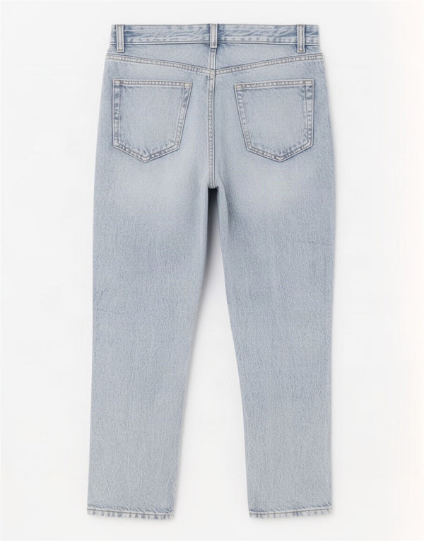 Zara Womens Distressed Straight Jeans EU 36 XS W29 L26 Blue