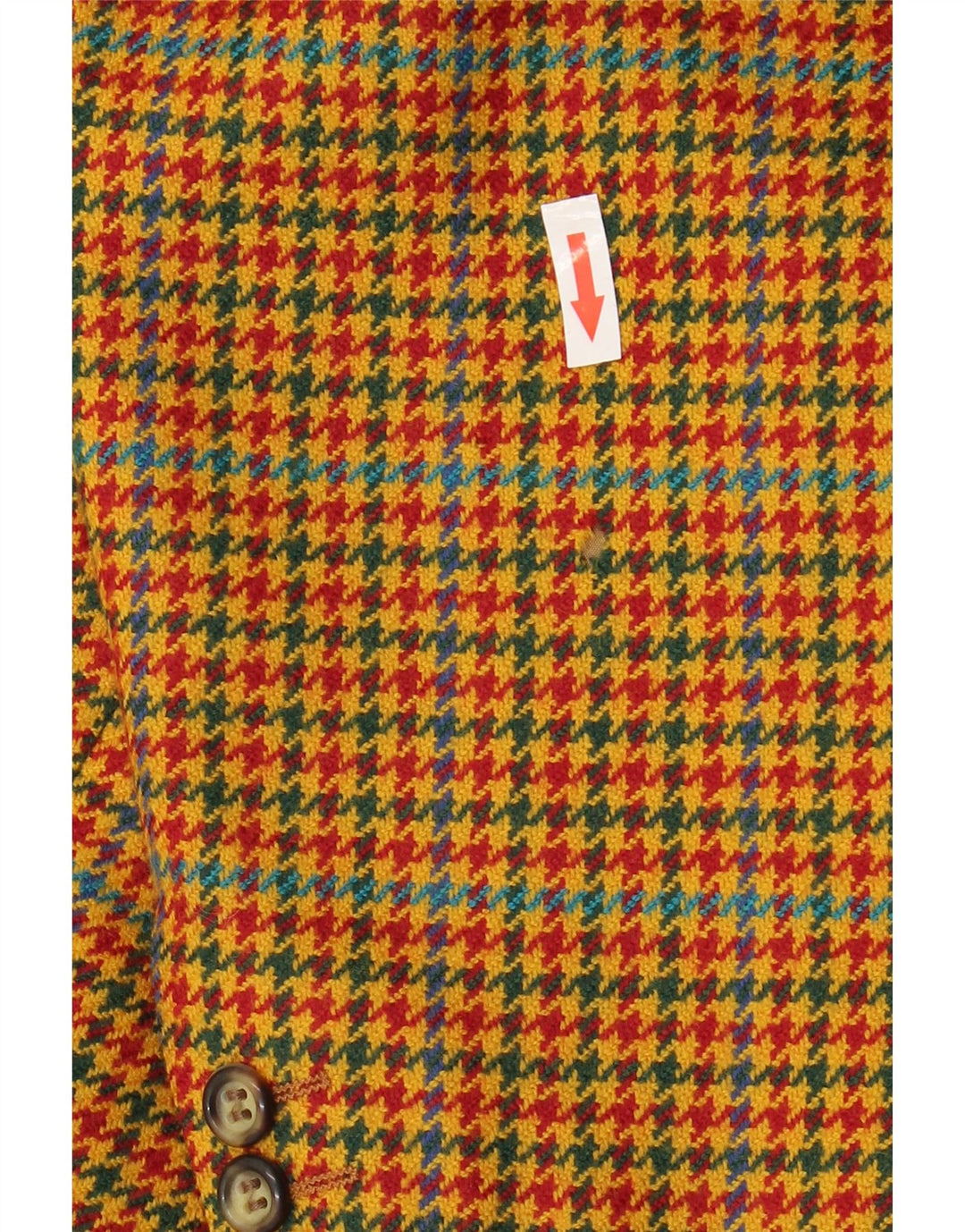 Hugo Boss Chaqueta tipo blazer de 2 botones para hombre EU 50 Large Yellow Houndstooth