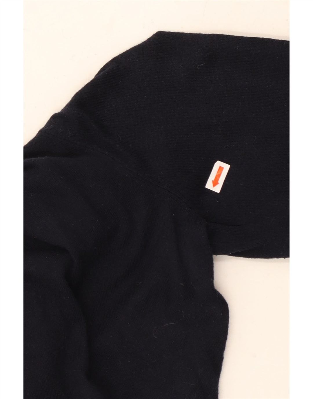 MASSIMO DUTTI Womens V-Neck Jumper Sweater UK 14 Medium Navy Blue Cotton Vintage Massimo Dutti and Second-Hand Massimo Dutti from Messina Hembry 