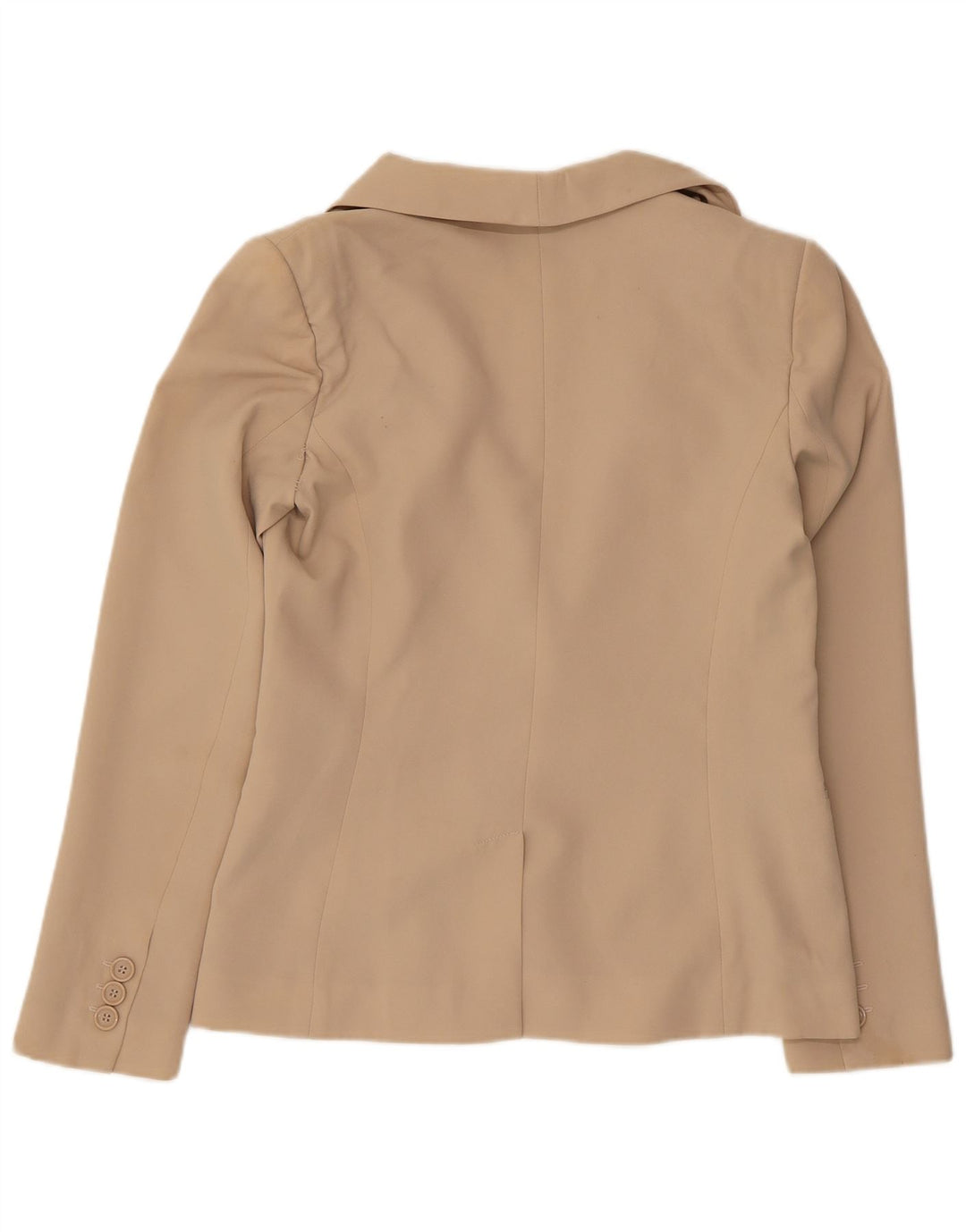 Benetton Chaqueta Americana De 1 Botón Para Mujer UK 42 Beige Mediano