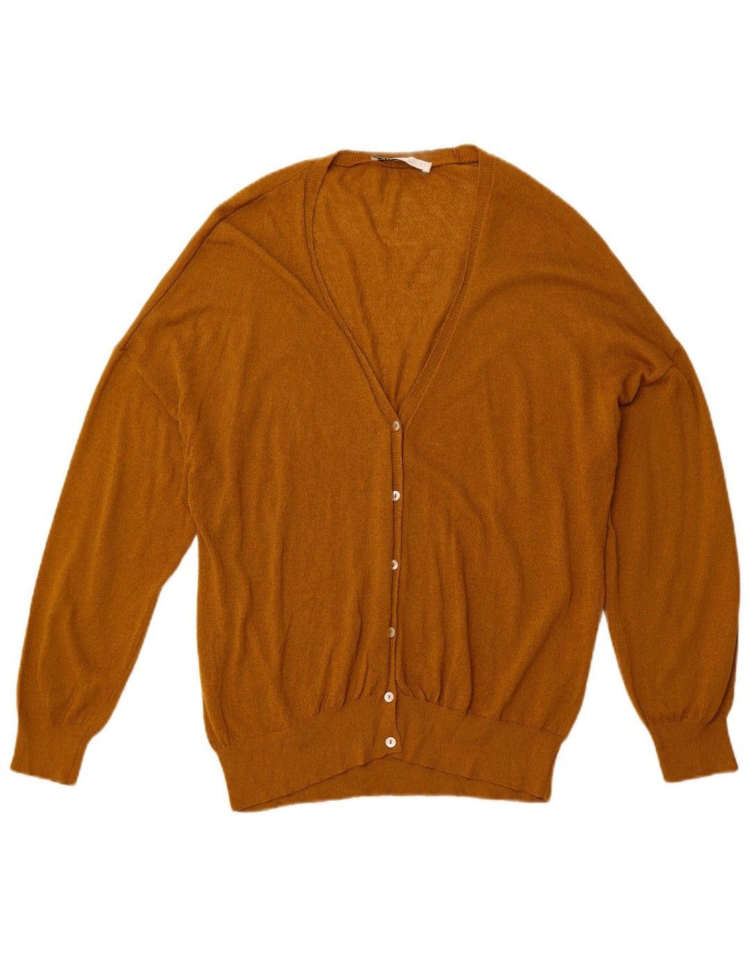 ZARA Mujer Cárdigan Extragrande Suéter UK 10 Small Marrón