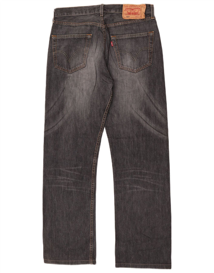 Levi's Vaqueros rectos 501 para hombre W33 L30 Gris