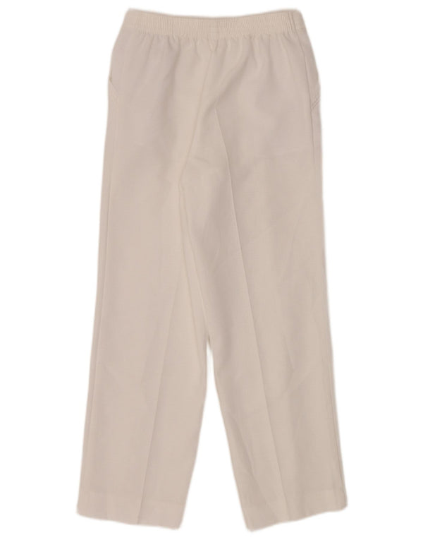 Marks & Spencer Pantalones Casuales Rectos para Mujer UK 8 Small W26 L27 Blanco
