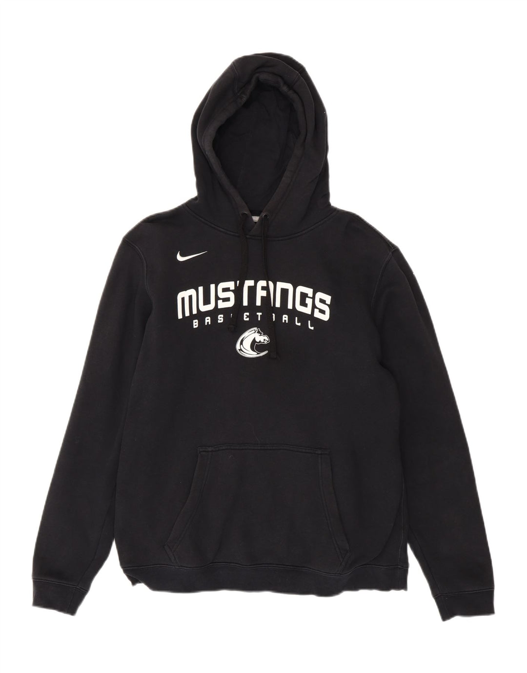 Nike Mustangs Graphic Sudadera con capucha para hombre, talla mediana, color negro