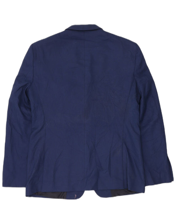Zara Chaqueta tipo blazer ajustada con 2 botones para hombre EU 54 XL Azul marino