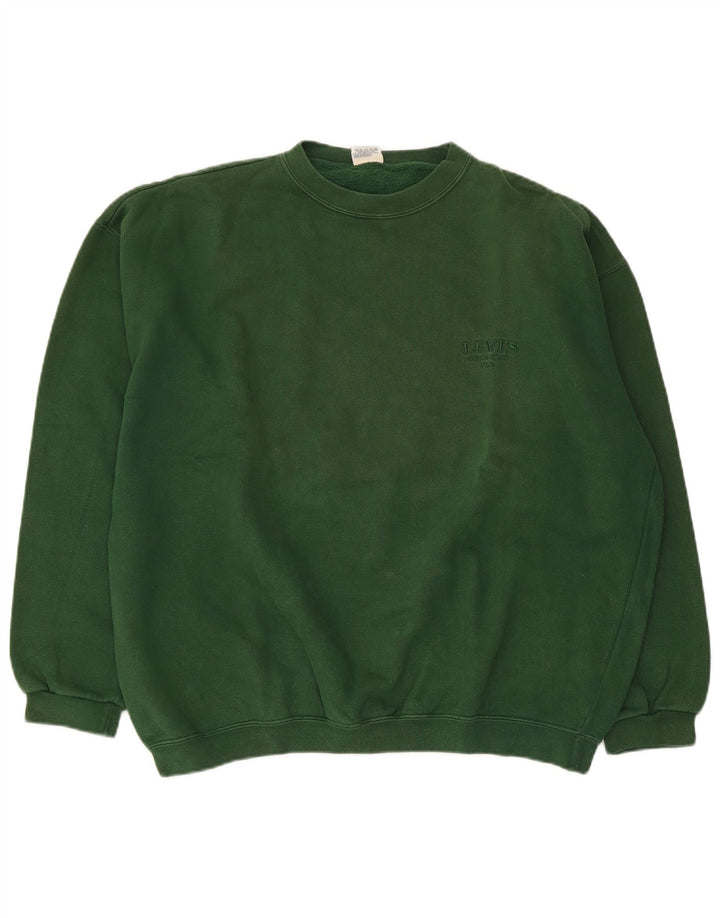 Levi's Hombre Sudadera Jumper XL Verde Algodón