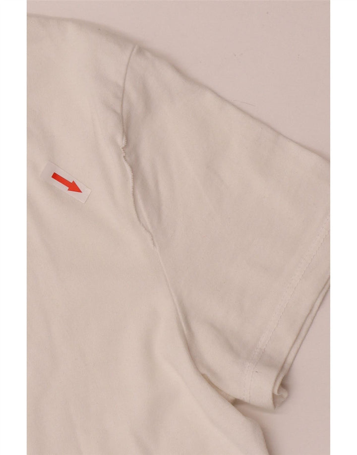 Levi's Camiseta gráfica para mujer Top UK 44 Algodón blanco mediano