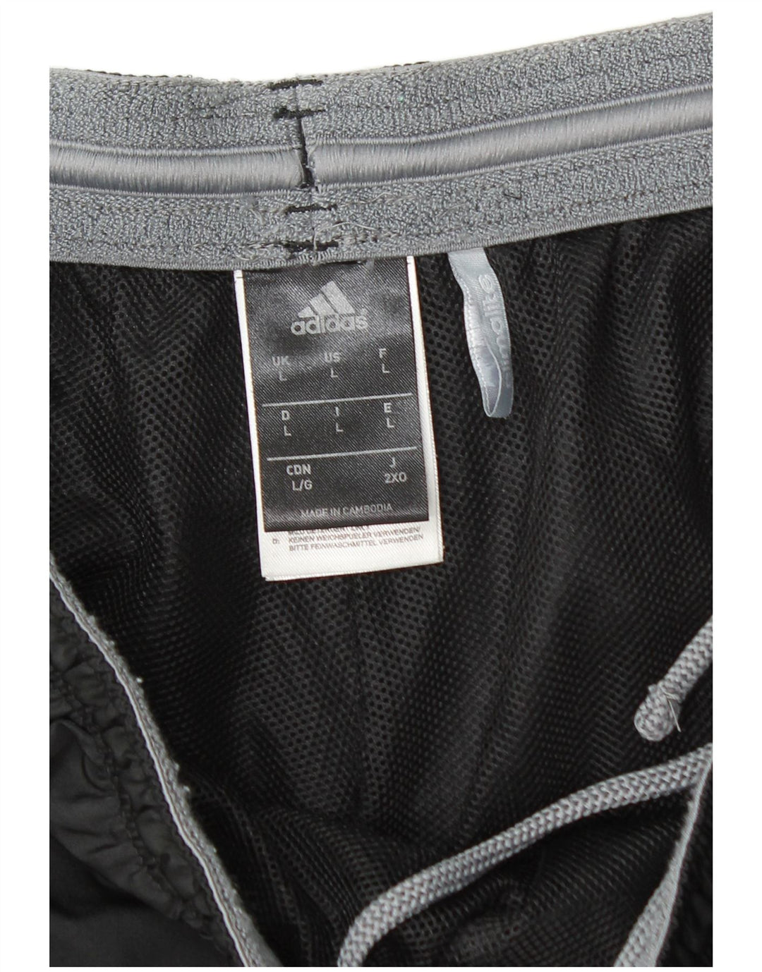 ADIDAS Pantalones cortos deportivos Climalite para hombre Poliéster negro grande