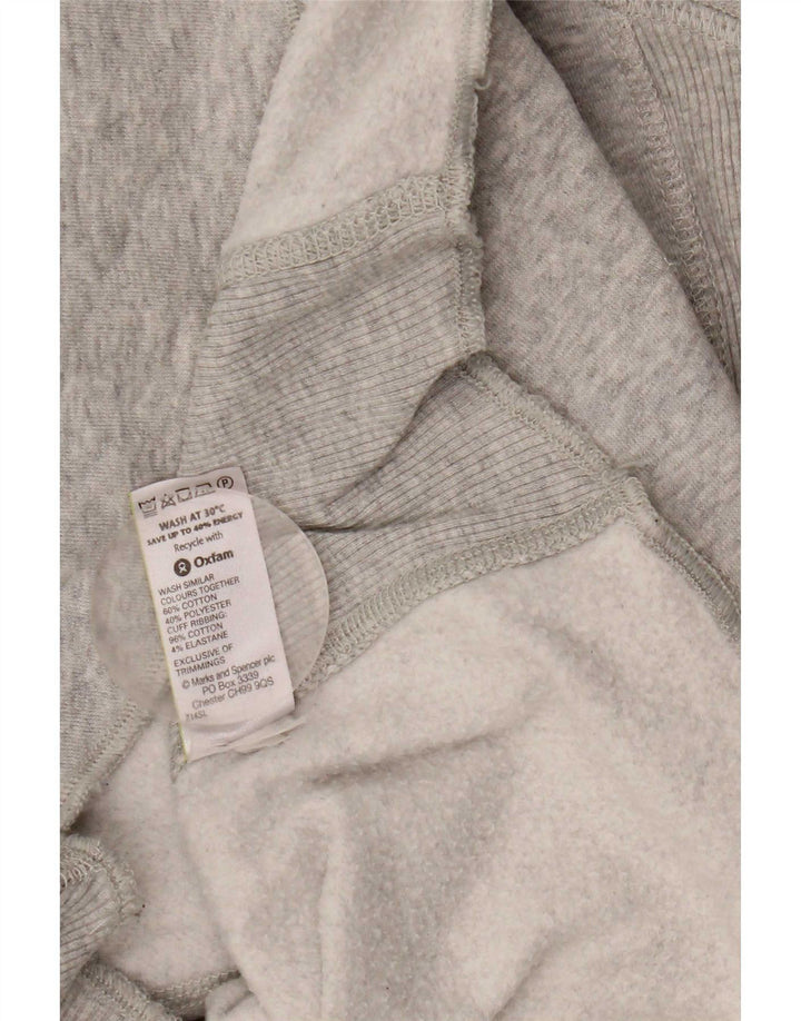 Marks & Spencer Jersey con capucha para mujer Reino Unido 12 Algodón gris medio