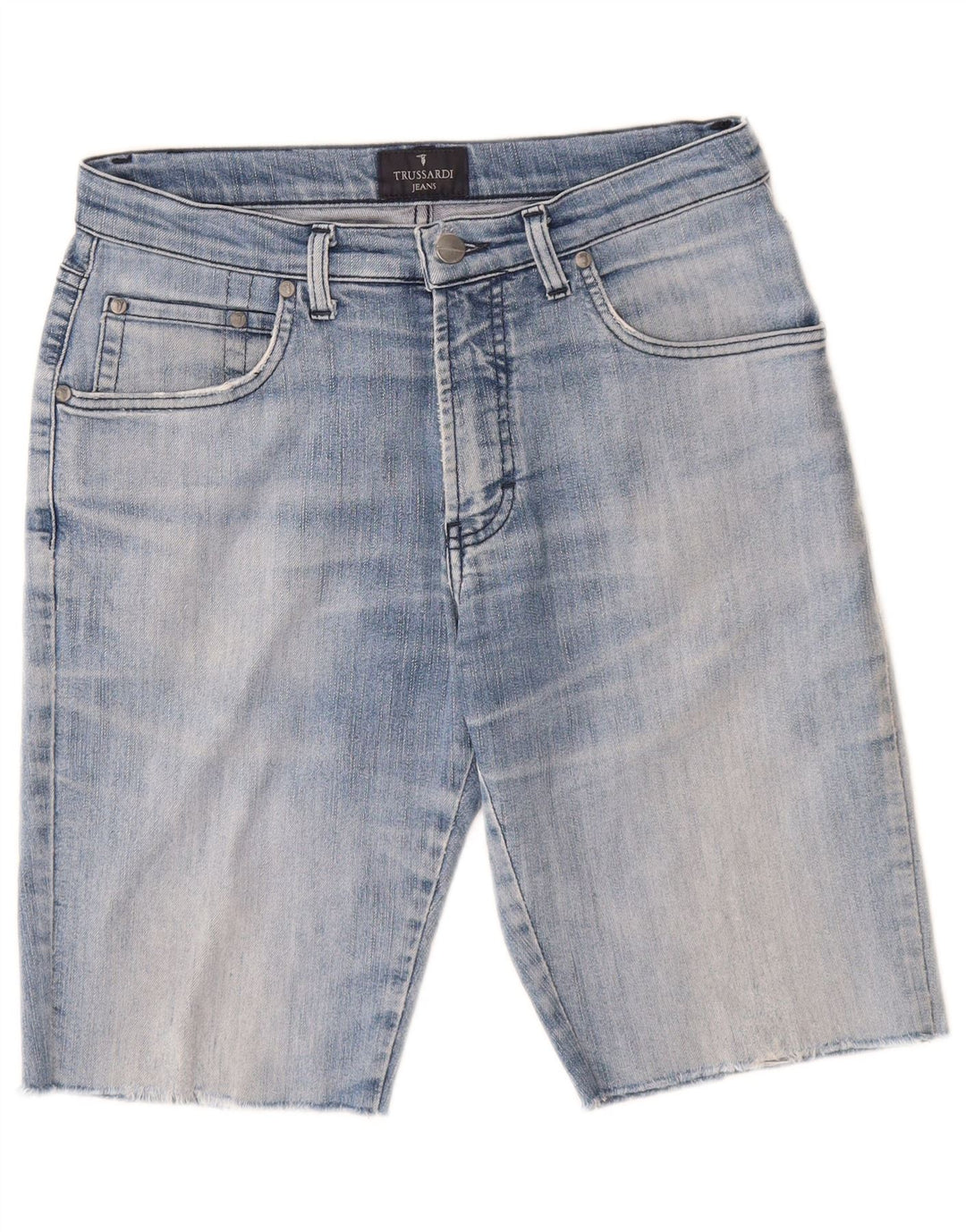 Shorts Vaqueros Hombre Trussardi W30 Azul Medio Algodón