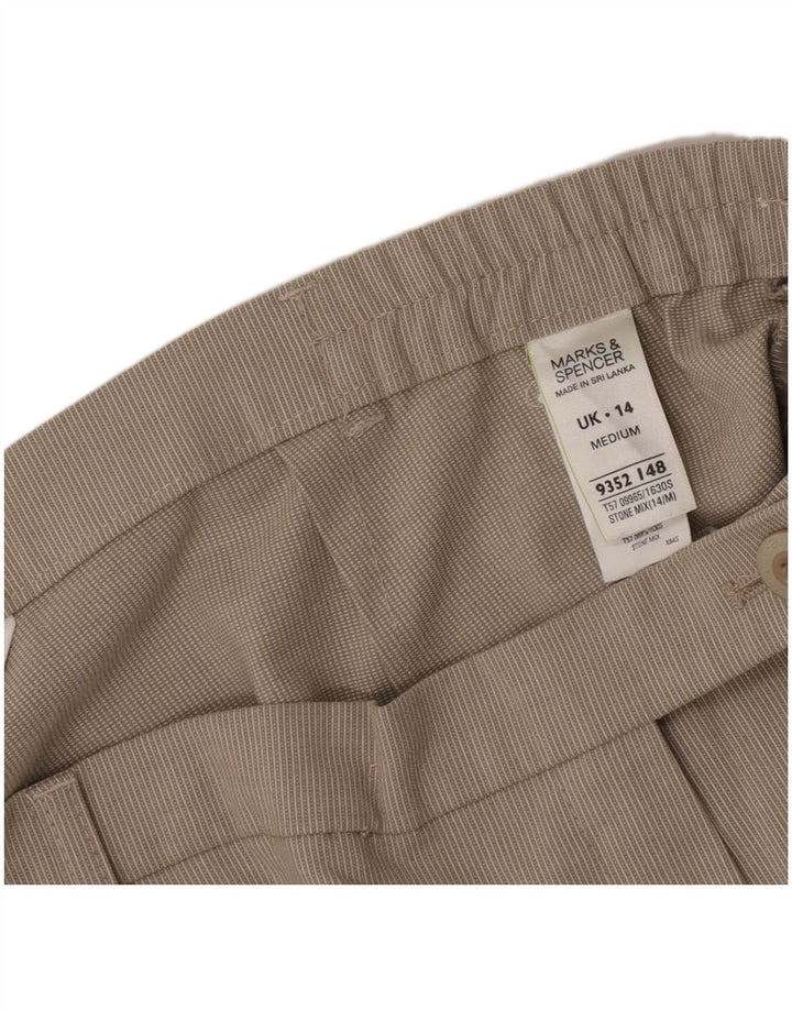 Marks & Spencer Pantalones de traje rectos para mujer UK 14 Medium W32 L28 Gris