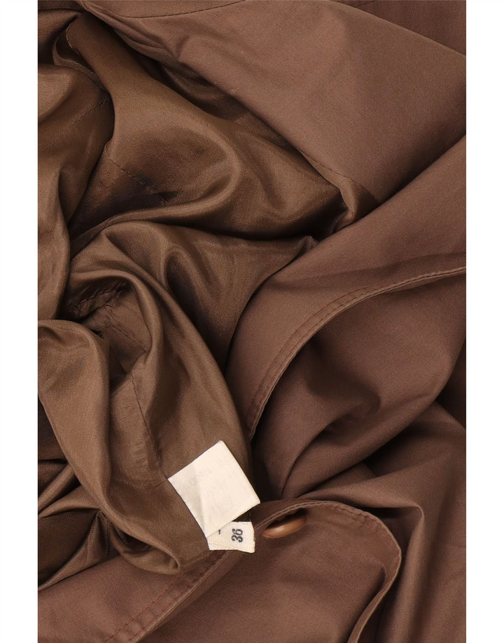 Vintage mujer oversize gabardina EU 36 pequeño algodón beige