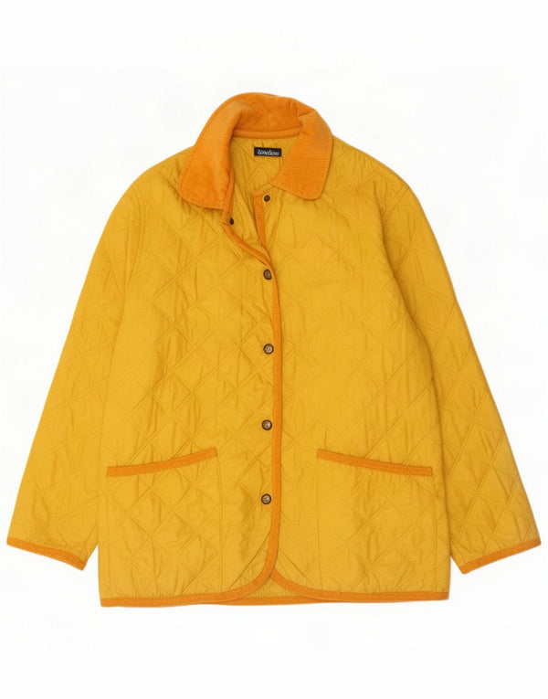 Marina Yachting Womens Quilted Jacket UK 14 Large Yellow