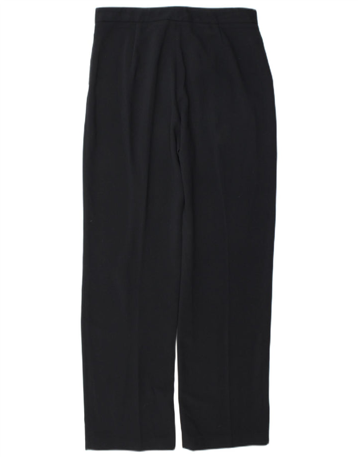 Zara Mujer Pantalón De Traje Recto EU 40 Medium W30 L31 Azul Marino Poliéster