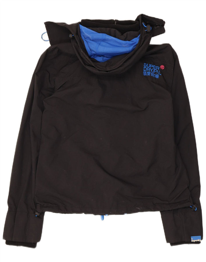 Superdry Chaqueta impermeable The Windcheater Graphic para mujer, talla 40, color negro
