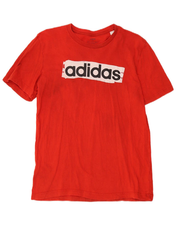Adidas - Camiseta gráfica para hombre, color rojo medio, algodón