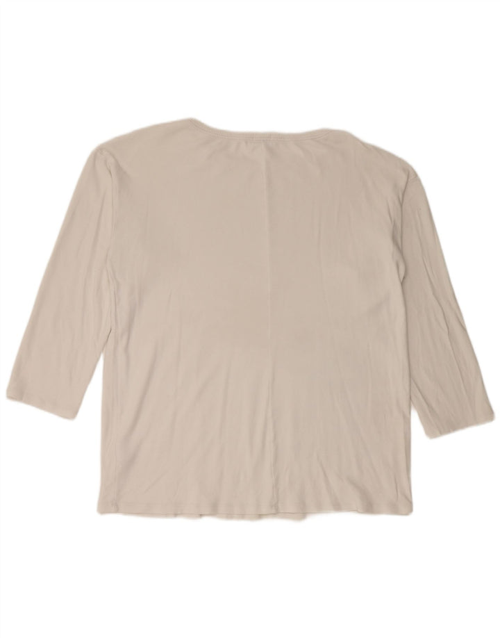 Benetton Mujer Disney Top Estampado Extragrande Manga Larga UK 40 Mediano Blanco