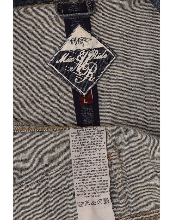 Vintage mujer chaqueta de mezclilla Reino Unido 14 algodón azul grande