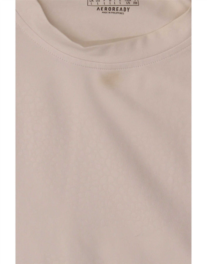 Adidas Hombre Aeroready Camiseta Top Grande Poliéster Blanco